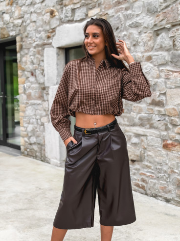 Chemise à carreaux Élinora - Chocolat