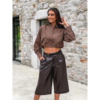 Chemise à carreaux Élinora - Chocolat