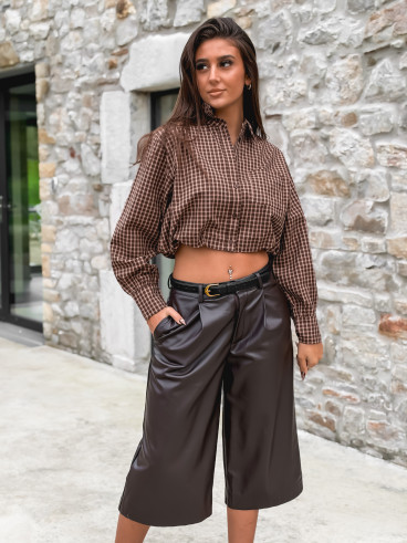 Chemise à carreaux Élinora - Chocolat Chemise à carreaux Élinora - Chocolat