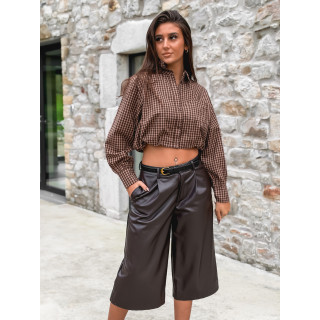 Chemise à carreaux Élinora - Chocolat