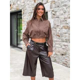 Chemise à carreaux Élinora - Chocolat