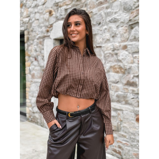 Chemise à carreaux Élinora - Chocolat