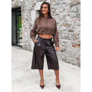 Chemise à carreaux Élinora - Chocolat