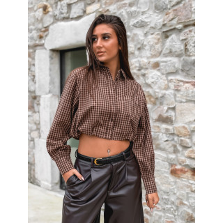 Chemise à carreaux Élinora - Chocolat