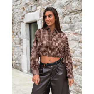 Chemise à carreaux Élinora - Chocolat