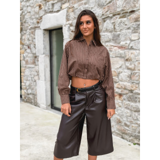 Chemise à carreaux Élinora - Chocolat