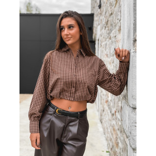 Chemise à carreaux Élinora - Chocolat