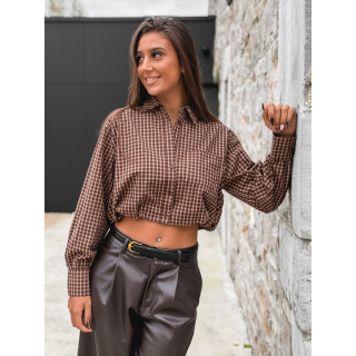 Chemise à carreaux Élinora - Chocolat