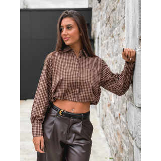 Chemise à carreaux Élinora - Chocolat