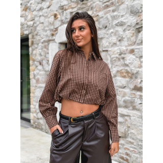 Chemise à carreaux Élinora - Chocolat