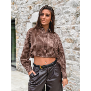 Chemise à carreaux Élinora - Chocolat