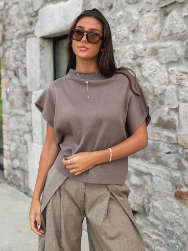 Pull sans manches Dakota - Taupe