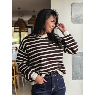 Pull ligné Hind - Chocolat