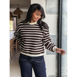 Pull ligné Hind - Chocolat