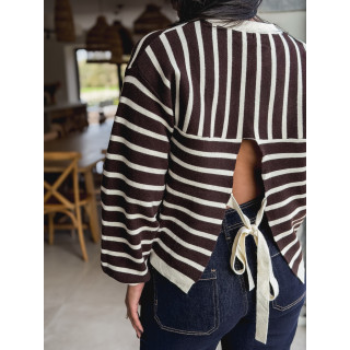 Pull ligné Hind - Chocolat