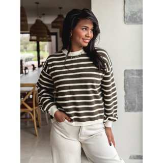Pull ligné Hind - Chocolat