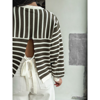 Pull ligné Hind - Chocolat