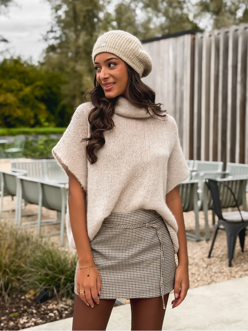 Pull col roulé Merve - Beige Pull col roulé Merve - Beige