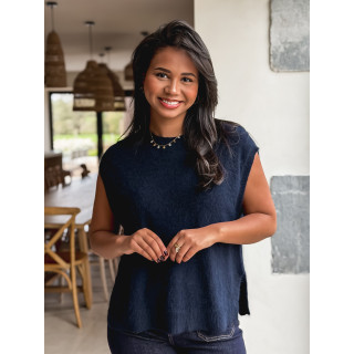 Pull sans manches Catherina - Bleu marine
