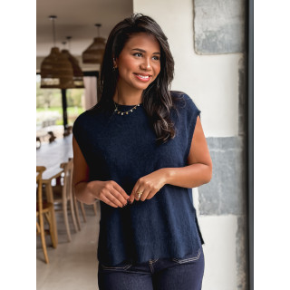 Pull sans manches Catherina - Bleu marine