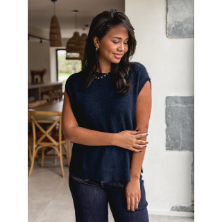 Pull sans manches Catherina - Bleu marine