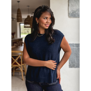 Pull sans manches Catherina - Bleu marine