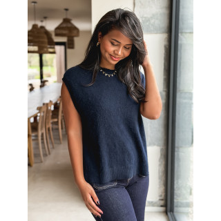 Pull sans manches Catherina - Bleu marine
