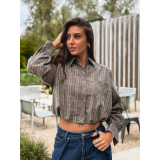 Chemise à carreaux Mélorine - Taupe