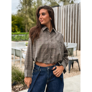 Chemise à carreaux Mélorine - Taupe