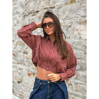 Chemise à carreaux Élinora - Bordeaux