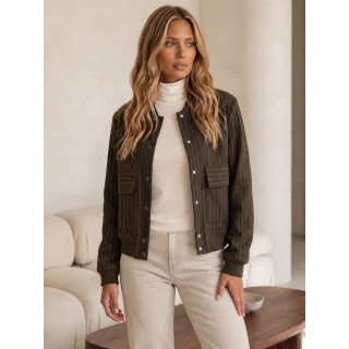 Veste lignée Maurine - Kaki