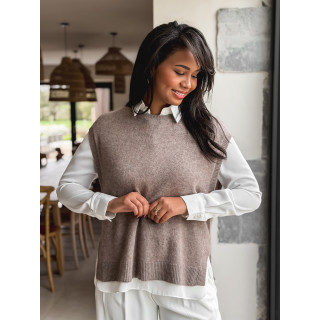 Pull sans manches Catherina - Taupe