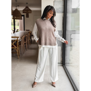 Pull sans manches Catherina - Taupe