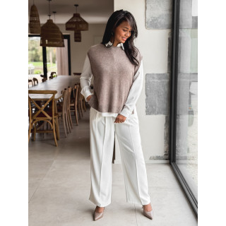Pull sans manches Catherina - Taupe
