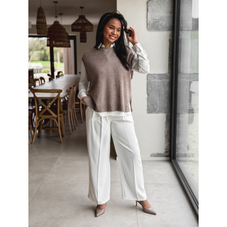Pull sans manches Catherina - Taupe
