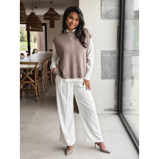 Pull sans manches Catherina - Taupe