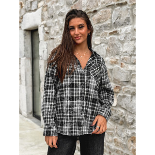 Chemise à carreaux Alida - Noir