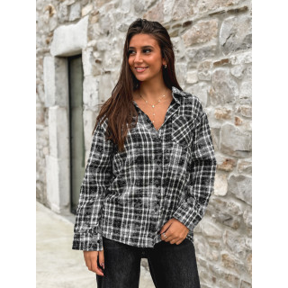 Chemise à carreaux Alida - Noir