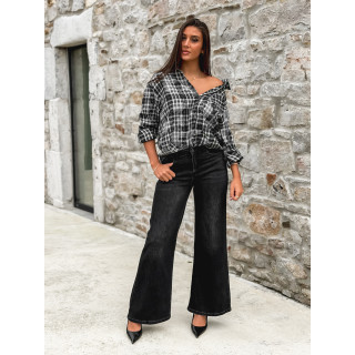 Chemise à carreaux Alida - Noir