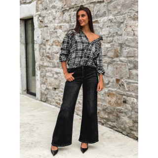 Chemise à carreaux Alida - Noir