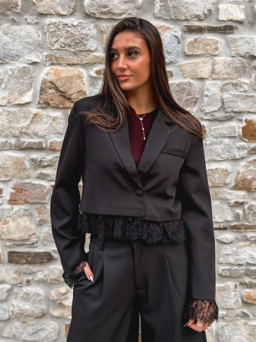 Blazer court Isoline - Noir Blazer court Isoline - Noir