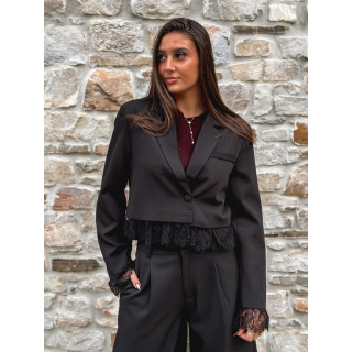 Blazer court Isoline - Noir