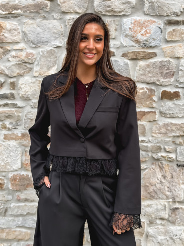 Blazer court Isoline - Noir Blazer court Isoline - Noir