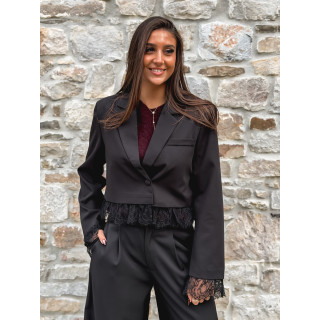Blazer court Isoline - Noir