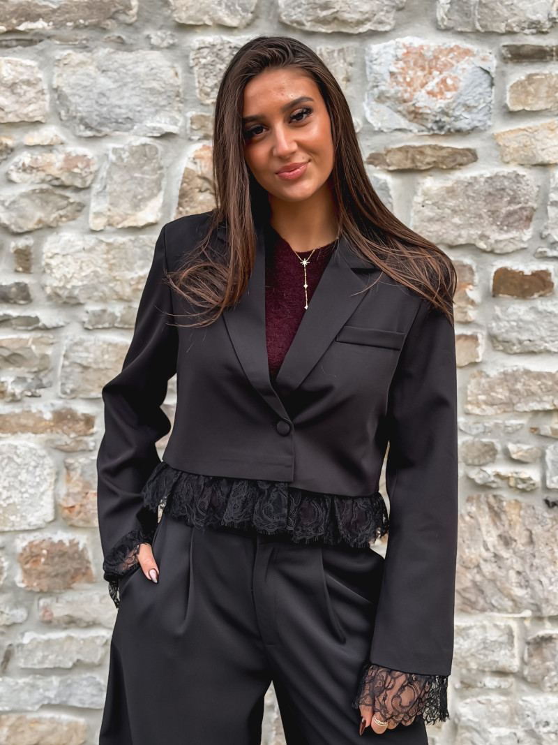 Blazer court Isoline - Noir Blazer court Isoline - Noir