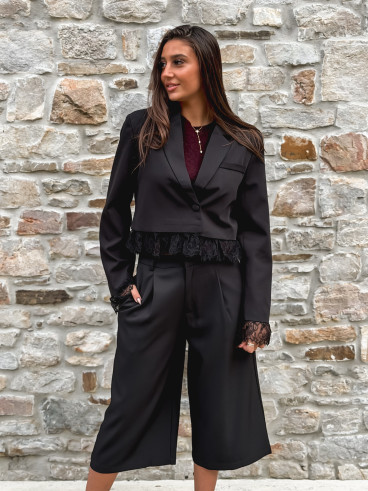 Blazer court Isoline - Noir Blazer court Isoline - Noir