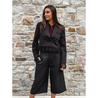 Blazer court Isoline - Noir