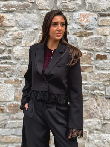 Blazer court Isoline - Noir Blazer court Isoline - Noir