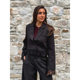 Blazer court Isoline - Noir