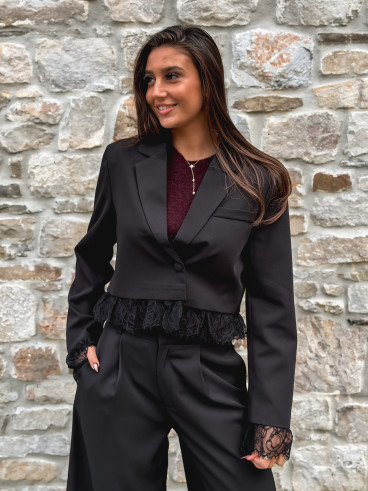 Blazer court Isoline - Noir Blazer court Isoline - Noir